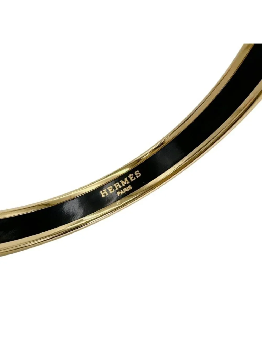 Hermes Rouge Boule Emailles PM Bangle Gold Bracelet